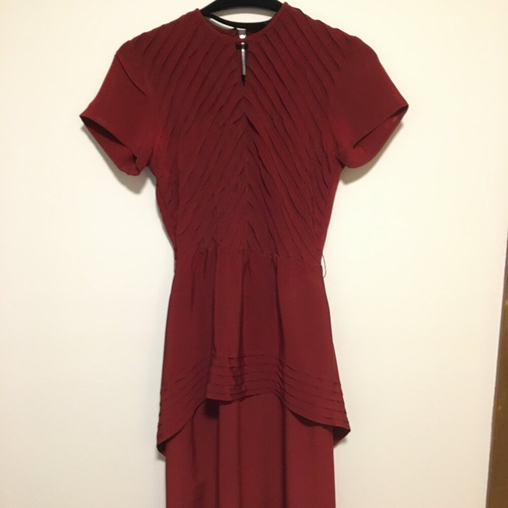 Gorgeous Vintage Scarlett Red Burgundy 1940s Evening Dress